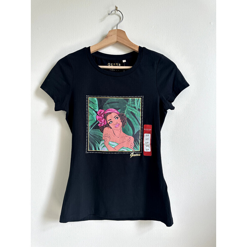 GUESS Los Angeles Women’s Short Sleeve T-Shirt Size LARGE Black Cotton size S